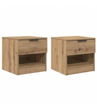 vidaXL Bed Cabinet 2 pcs Artisan Oak 40 x 39 x 40cm Engineered Wood — V0672029757