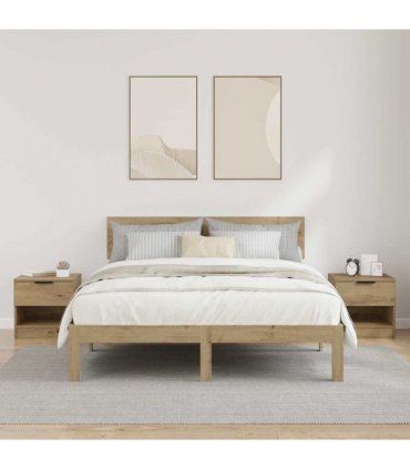 vidaXL Bed Cabinet 2 pcs Artisan Oak 40 x 39 x 40cm Engineered Wood — V0672029757
