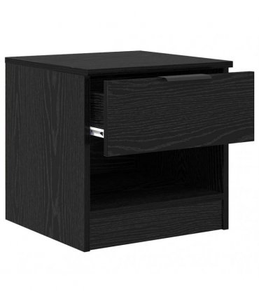 vidaXL Bed Cabinet 2 pcs Black Oak 40 x 39 x 40cm Engineered Wood — V0672029758