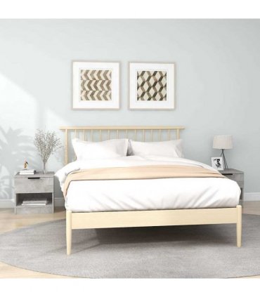 vidaXL Bedside Cabinets 2 pcs Concrete Grey Engineered Wood — V0672029759