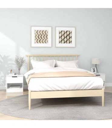 vidaXL Bedside Cabinets 2 pcs White Engineered Wood — V0672029760