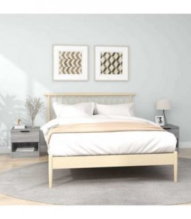 vidaXL Bedside Cabinets 2 pcs Grey Sonoma Engineered Wood — V0672029763
