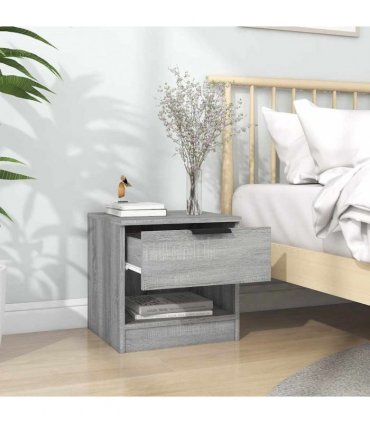 vidaXL Bedside Cabinets 2 pcs Grey Sonoma Engineered Wood — V0672029763