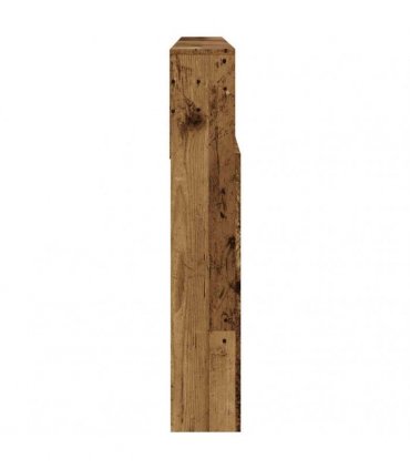 vidaXL Headboard Cabinet Old Wood 200x19x103.5 cm Engineered Wood — Size: 200 x 19 x 103.5 cm
