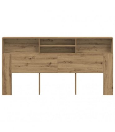 vidaXL Headboard Cabinet Artisian Oak 200x19x103.5 cm Engineered Wood — Colour: artisan oak, Size: 200 x 19 x 103.5 cm