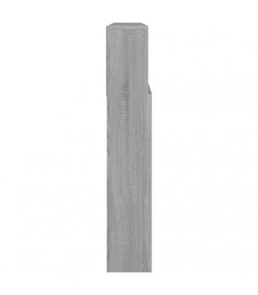 vidaXL Headboard Cabinet Grey Sonoma 220x19x103.5 cm — Size: 220 x 19 x 103.5 cm