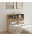 vidaXL Headboard Cabinet Artisian Oak 120x19x103.5 cm Engineered Wood — Colour: artisan oak, Size: 120 x 19 x 103.5 cm