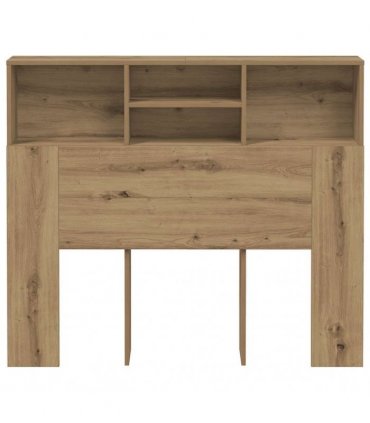 vidaXL Headboard Cabinet Artisian Oak 120x19x103.5 cm Engineered Wood — Colour: artisan oak, Size: 120 x 19 x 103.5 cm