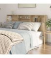 vidaXL Headboard Cabinet Sonoma Oak 200x19x103.5 cm — Size: 200 x 19 x 103.5 cm