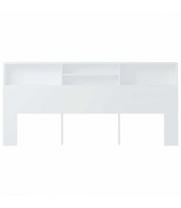 vidaXL Headboard Cabinet White 220x19x103.5 cm — Size: 220 x 19 x 103.5 cm