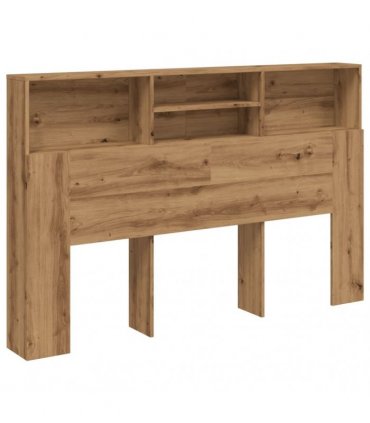 vidaXL Headboard Cabinet Artisan Oak 180x19x103.5 cm Engineered Wood — Size: 180 x 19 x 103.5 cm