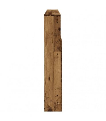 vidaXL Headboard Cabinet Old Wood 180x19x103.5 cm Engineered Wood — Size: 180 x 19 x 103.5 cm