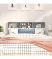vidaXL Headboard Cabinet Grey Sonoma 180x19x103.5 cm — Size: 180 x 19 x 103.5 cm