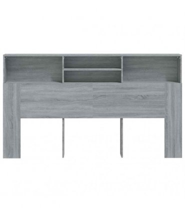 vidaXL Headboard Cabinet Grey Sonoma 180x19x103.5 cm — Size: 180 x 19 x 103.5 cm