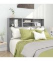 vidaXL Headboard Cabinet Grey Sonoma 140x19x103.5 cm — Size: 140 x 19 x 103.5 cm
