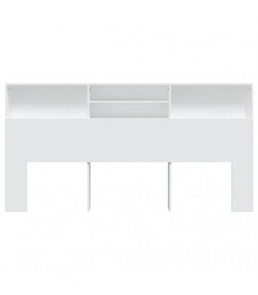 vidaXL Headboard Cabinet White 200x19x103.5 cm — Size: 200 x 19 x 103.5 cm