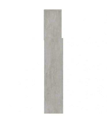 vidaXL Headboard Cabinet Concrete Grey 180x19x103.5 cm — Size: 180 x 19 x 103.5 cm