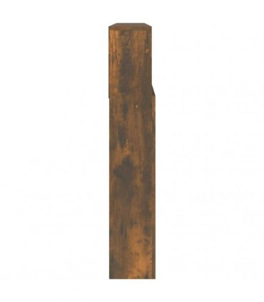 vidaXL Headboard Cabinet Smoked Oak 220x19x103.5 cm — Size: 220 x 19 x 103.5 cm