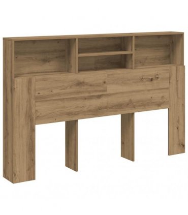 vidaXL Headboard Cabinet Artisan Oak 160x19x103.5 cm Engineered Wood — Size: 160 x 19 x 103.5 cm
