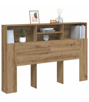 vidaXL Headboard Cabinet Artisan Oak 160x19x103.5 cm Engineered Wood — Size: 160 x 19 x 103.5 cm