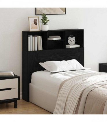 vidaXL Headboard Cabinet Black Oak 100 x 19 x 103.5 cm Engineered Wood