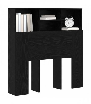 vidaXL Headboard Cabinet Black Oak 100 x 19 x 103.5 cm Engineered Wood