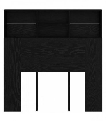 vidaXL Headboard Cabinet Black Oak 100 x 19 x 103.5 cm Engineered Wood