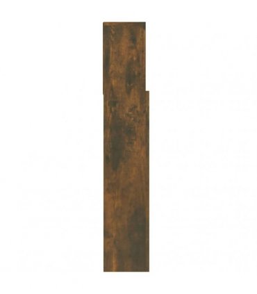 vidaXL Headboard Cabinet Smoked Oak 100x19x103.5 cm — Size: 100 x 19 x 103.5 cm