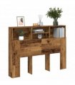 vidaXL Headboard Cabinet Old Wood 140x19x103.5 cm — Size: 140 x 19 x 103.5 cm
