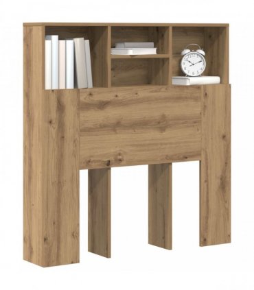 vidaXL Headboard Cabinet with Shelf Artisan Oak 100 x 19 x 103.5 cm