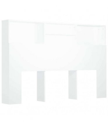 vidaXL Headboard Cabinet White 160x19x103.5 cm — Size: 160 x 19 x 103.5 cm