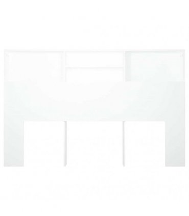 vidaXL Headboard Cabinet White 160x19x103.5 cm — Size: 160 x 19 x 103.5 cm