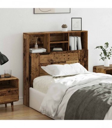 vidaXL Headboard Cabinet Old Wood 100 x 19 x 103.5 cm Engineered Wood