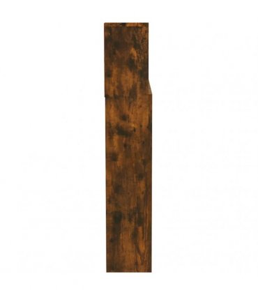 vidaXL Headboard Cabinet Smoked Oak 200x19x103.5 cm — Size: 200 x 19 x 103.5 cm