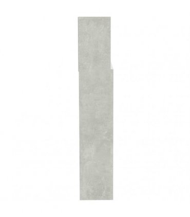 vidaXL Headboard Cabinet Concrete Grey 200x19x103.5 cm — Size: 200 x 19 x 103.5 cm