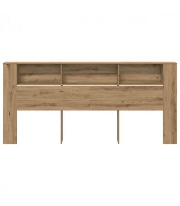 vidaXL Headboard Cabinet with Shelf Artisan Oak 220 x 18.5 x 102.5 cm — Size: 220 cm