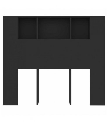vidaXL Headboard Cabinet Black 120x18.5x102.5 cm — Size: 120 cm