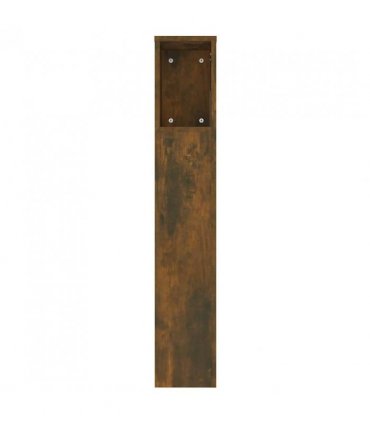 vidaXL Headboard Cabinet | Smoked oak | Engineered wood | 220x18.5x104.5 cm — Size: 220 cm