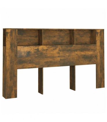 vidaXL Headboard Cabinet | Smoked Oak | Engineered wood | Standard — Size: 180 cm