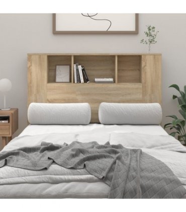 vidaXL Headboard Cabinet Sonoma Oak 120x18.5x102.5 cm — Size: 120 cm
