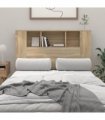 vidaXL Headboard Cabinet Sonoma Oak 120x18.5x102.5 cm — Size: 120 cm