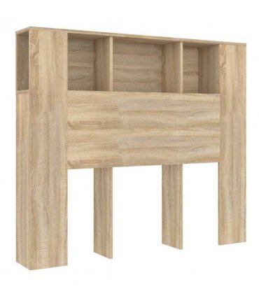 vidaXL Headboard Cabinet Sonoma Oak 120x18.5x102.5 cm — Size: 120 cm