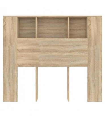 vidaXL Headboard Cabinet Sonoma Oak 120x18.5x102.5 cm — Size: 120 cm
