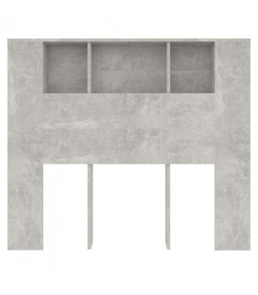 vidaXL Headboard Cabinet Concrete Grey 120x18.5x102.5 cm — Size: 120 cm