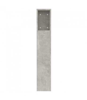 vidaXL Headboard Cabinet Concrete Grey 120x18.5x102.5 cm — Size: 120 cm