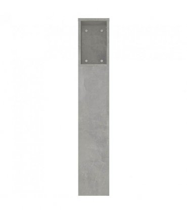 vidaXL Headboard Cabinet Concrete Grey 220x18.5x104.5 cm — Size: 220 cm