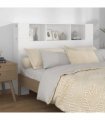 vidaXL Headboard Cabinet White 140x18.5x104.5 cm — Size: 140 cm