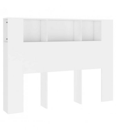 vidaXL Headboard Cabinet White 140x18.5x104.5 cm — Size: 140 cm