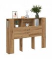 vidaXL Headboard Cabinet Artisan Oak 140x18.5x102.5 cm Engineered Wood — Size: 140 cm