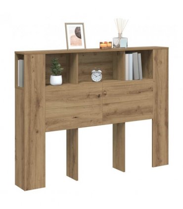 vidaXL Headboard Cabinet Artisan Oak 140x18.5x102.5 cm Engineered Wood — Size: 140 cm